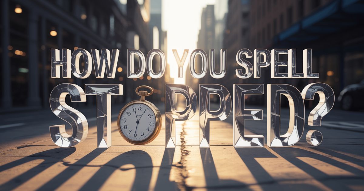 How Do You Spell Stopped